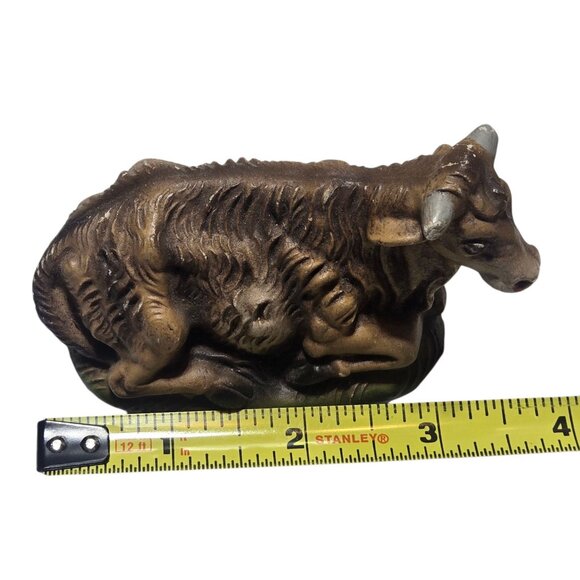 Vintage Ox Cow Figurine Made In Italy Nativity Scene Decoration Christmas - Picture 10 of 16